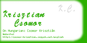 krisztian csomor business card